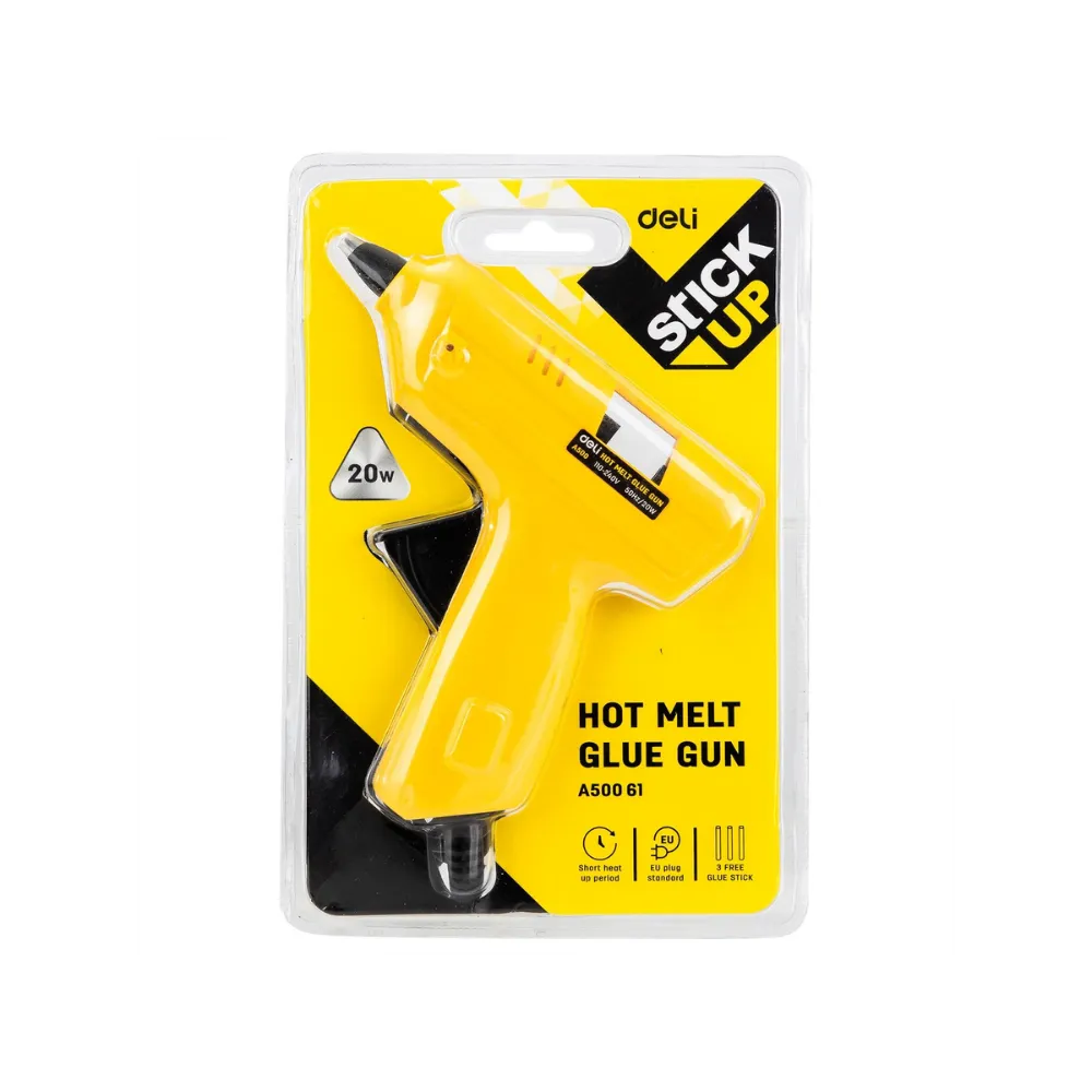 [6971092845531] Glue Gun Hot Yellow - Deli - Stick Up