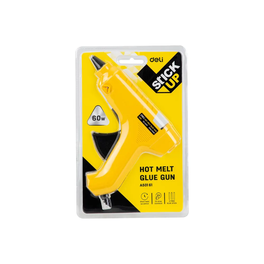 [6971092845548] Glue Gun Hot Melt 60w Yellow - Deli 