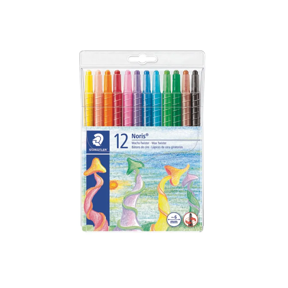 Wax Crayons Retractable 12`s - Staedtler