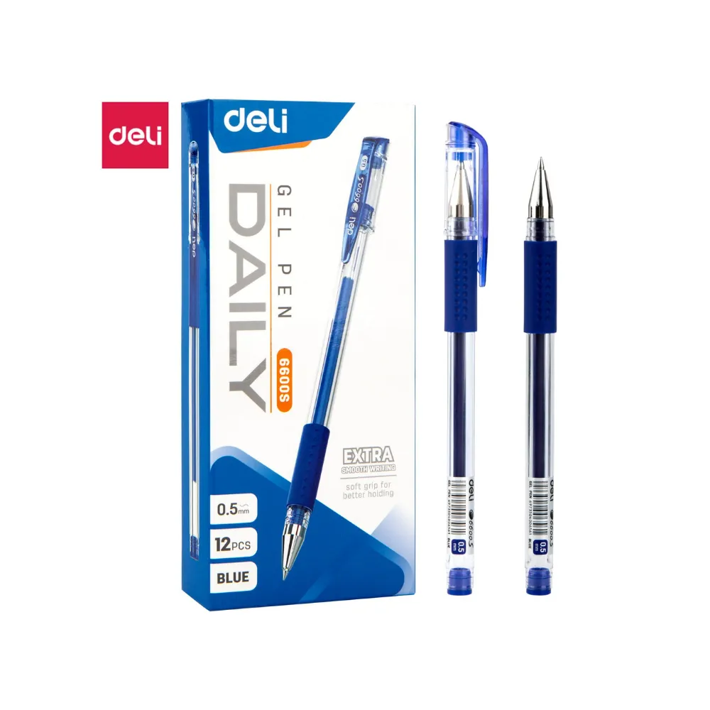 Pen Gel 0.5 Daily Blue E6600S - Deli - Tech