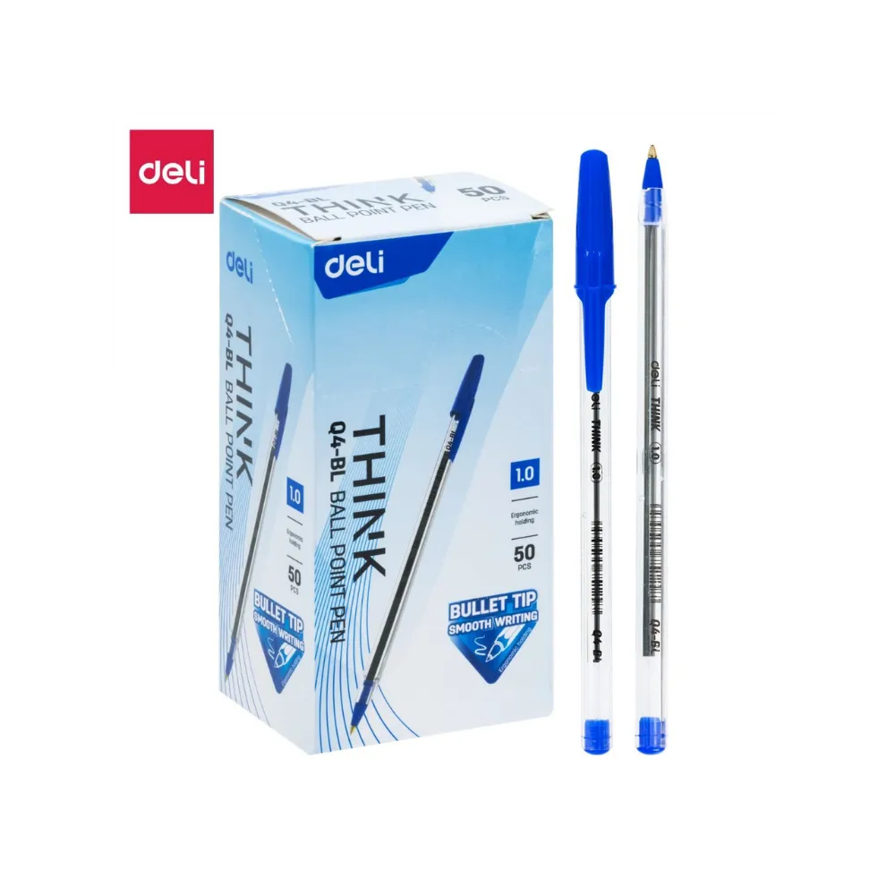 [6975055751297] Pen Ball point Think 1mm Blue Loose EQ4-BL - Deli 