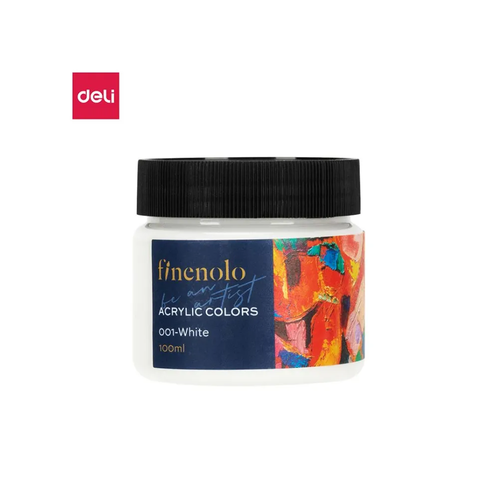 [6975239284702] Paint Acrylic 100ml White - Finenolo