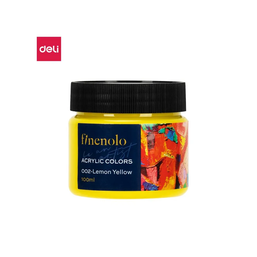 [6975239284764] Paint Acrylic 100ml Lemon- Finenolo