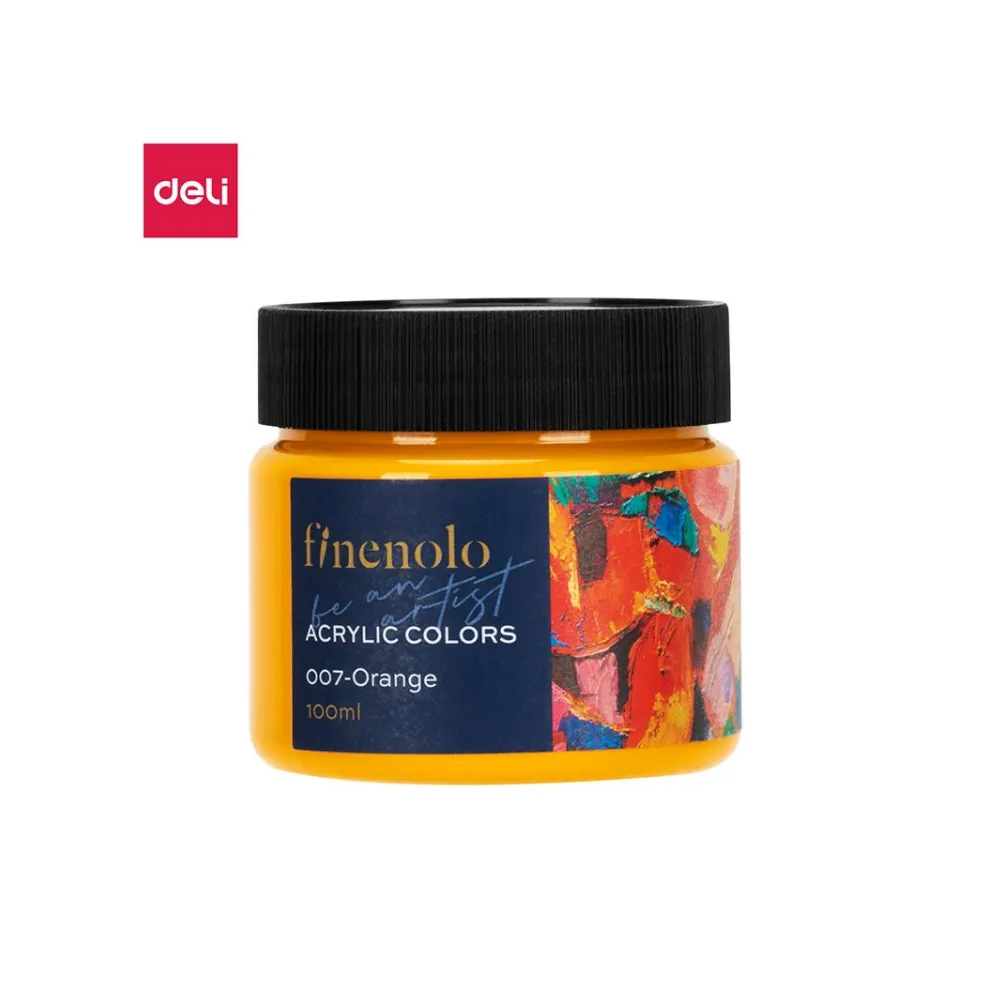 [6975239284832] Paint Acrylic 100ml Orange - Finenolo