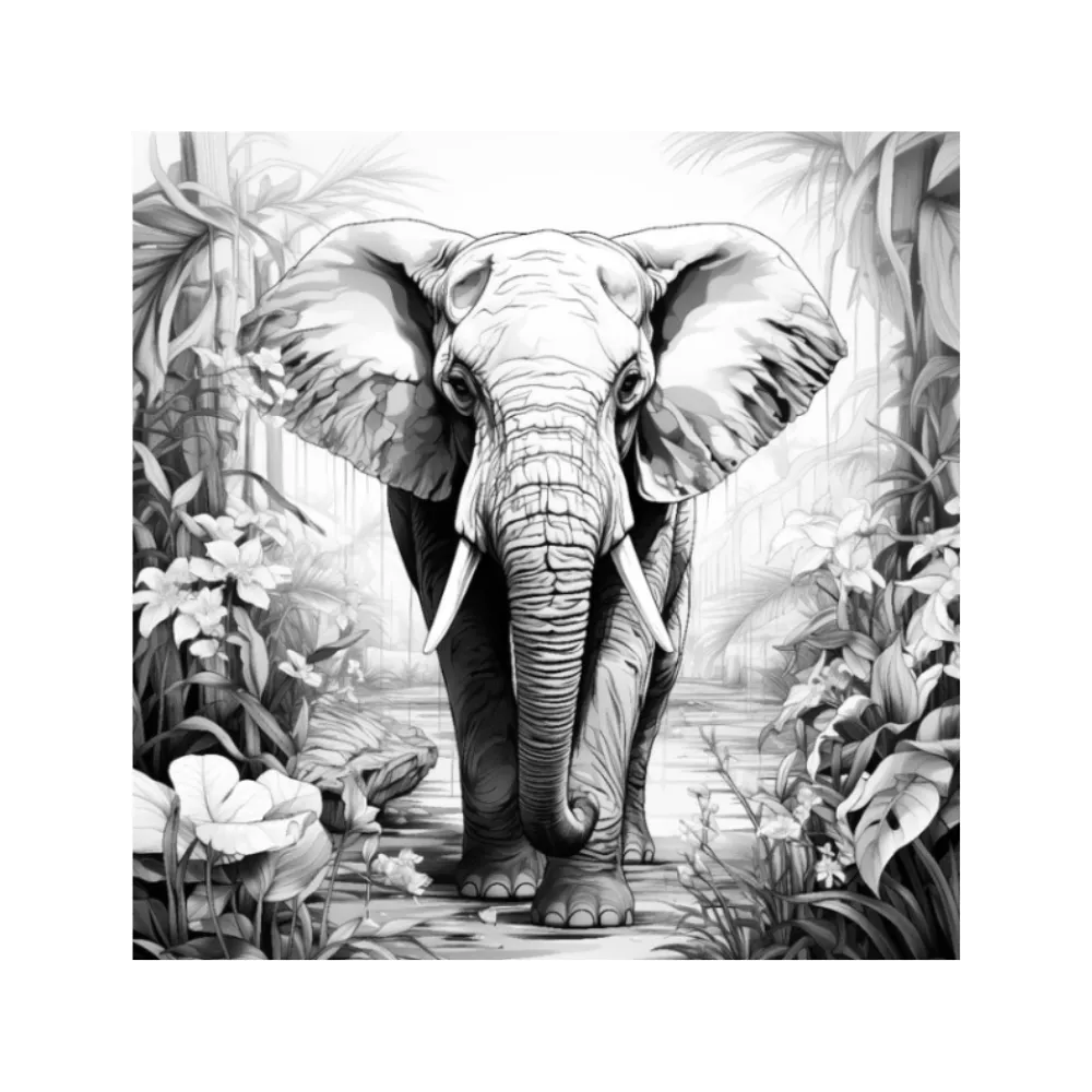 Majestic Elephant 155x155 Card - iColor