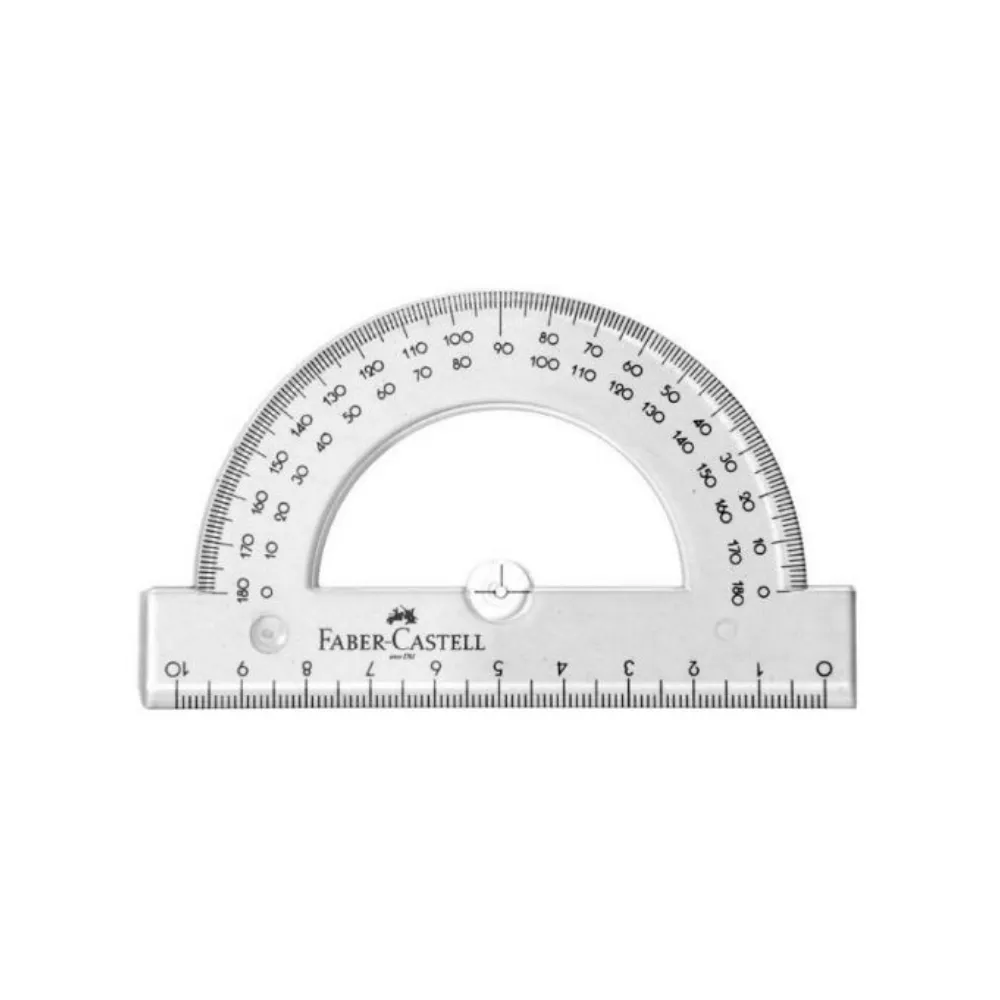 Protractor Art 206 180 10cm Transparent Faber-Castell