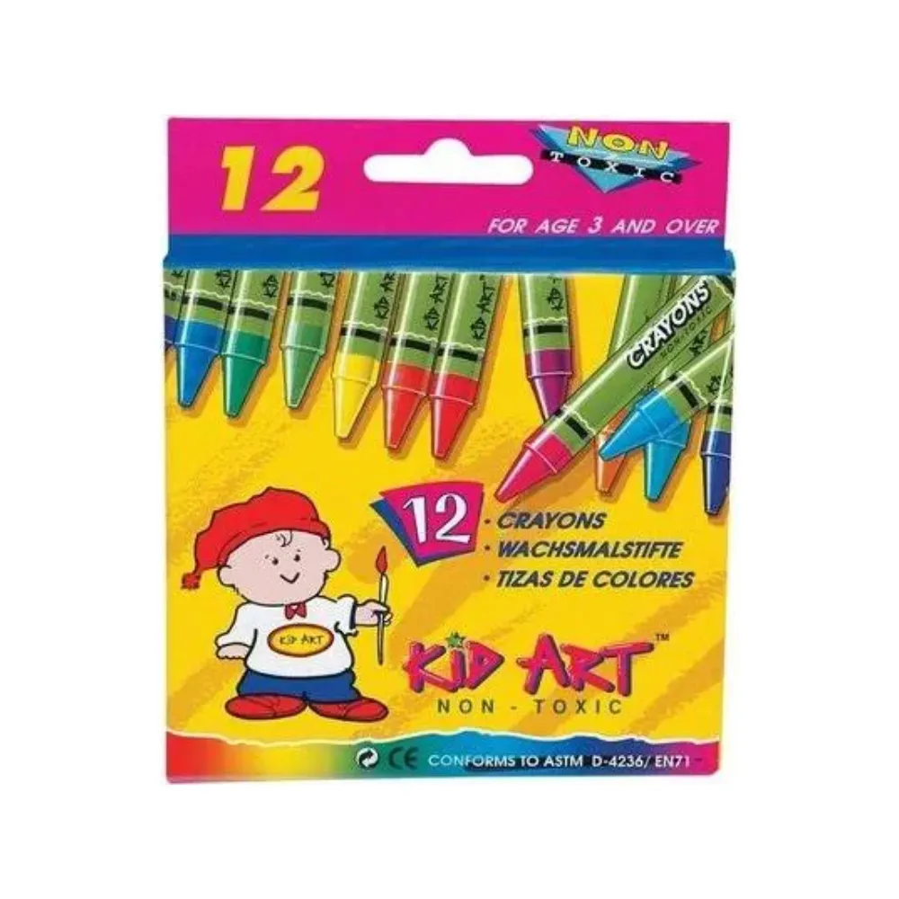 Wax Crayons 12`s - Kid Art