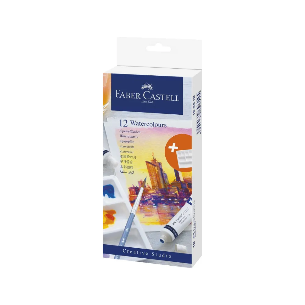 Watercolours Creative Studio 9ml 12`s - Faber-Castell