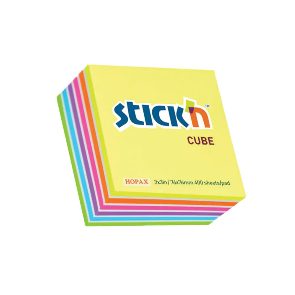 [4712759215395] Stick `n Note Cube 76x76 400`s White Stripe