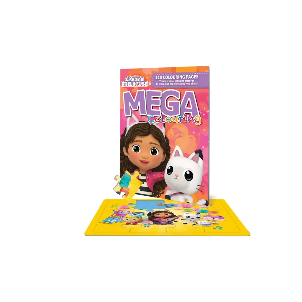 Gabby` Dollhouse 120p colouring book + Puzzle - Butterfly