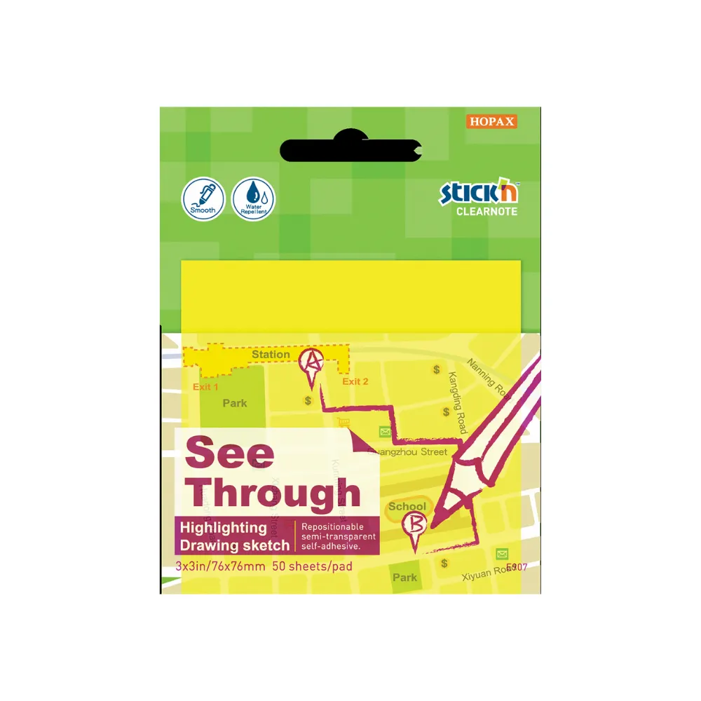 [4712759217092] Stick `n Note 76x76mm 50 Sht Lemon