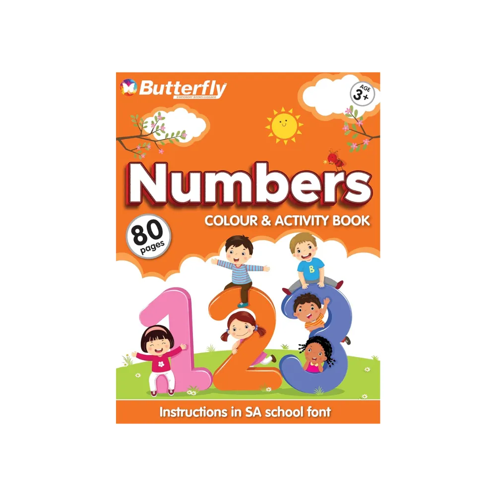 Book Colouring Butterfly - Numbers English 80p