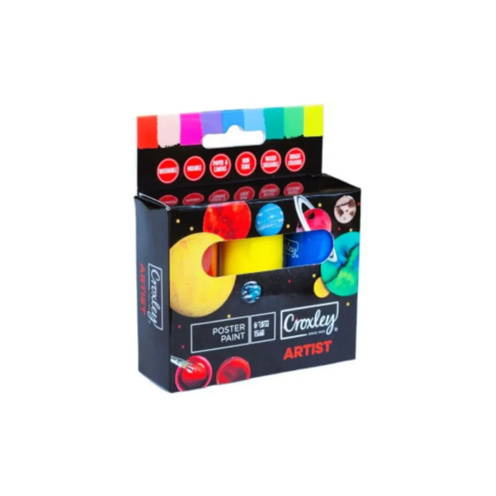 Croxley Powder Paints Assorted 4x100gsm