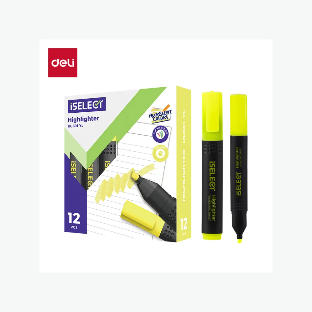 [6932673709277] Highlighter Iselect 1-4mm - Yellow