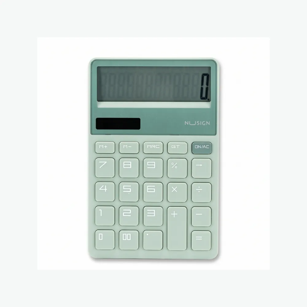 [6974776200879] Nusign Calculator 12 Digits - Green