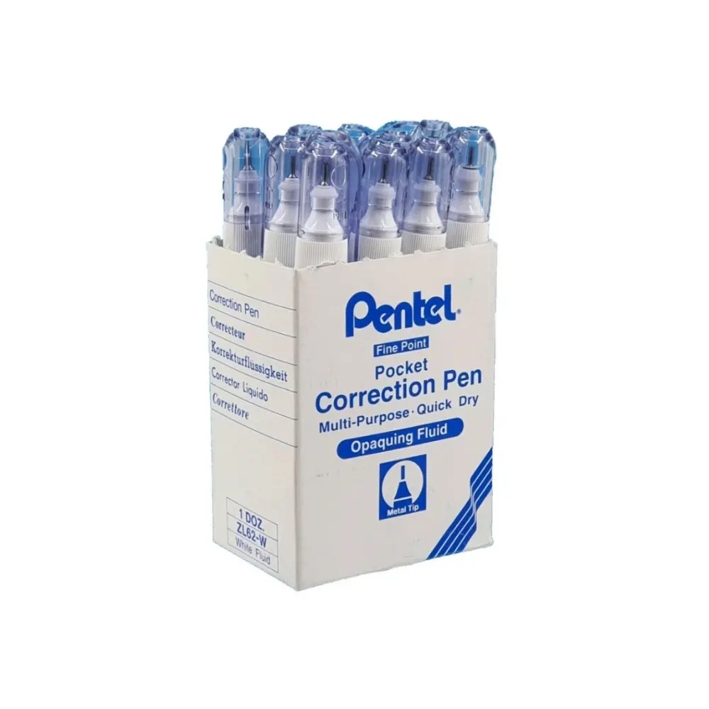 Correction Pen 7ml ZL62-W 12`s- Pentel