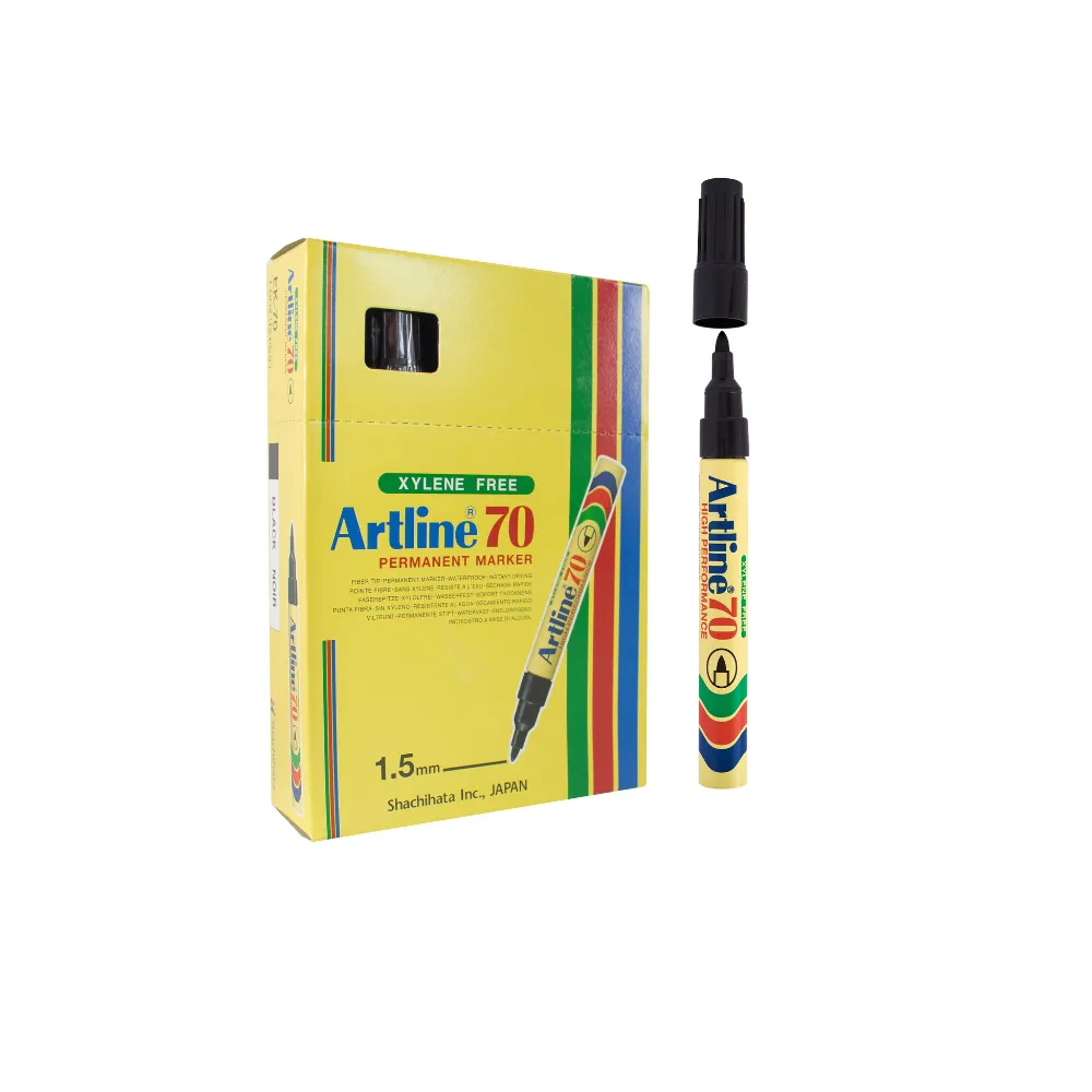 [4974052801518] Marker Permanent 70 Black box 12`s - Artline
