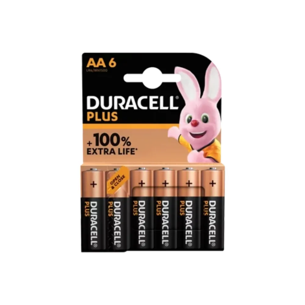 [5000394140820] Battery Plus AA 6`s - Duracell 