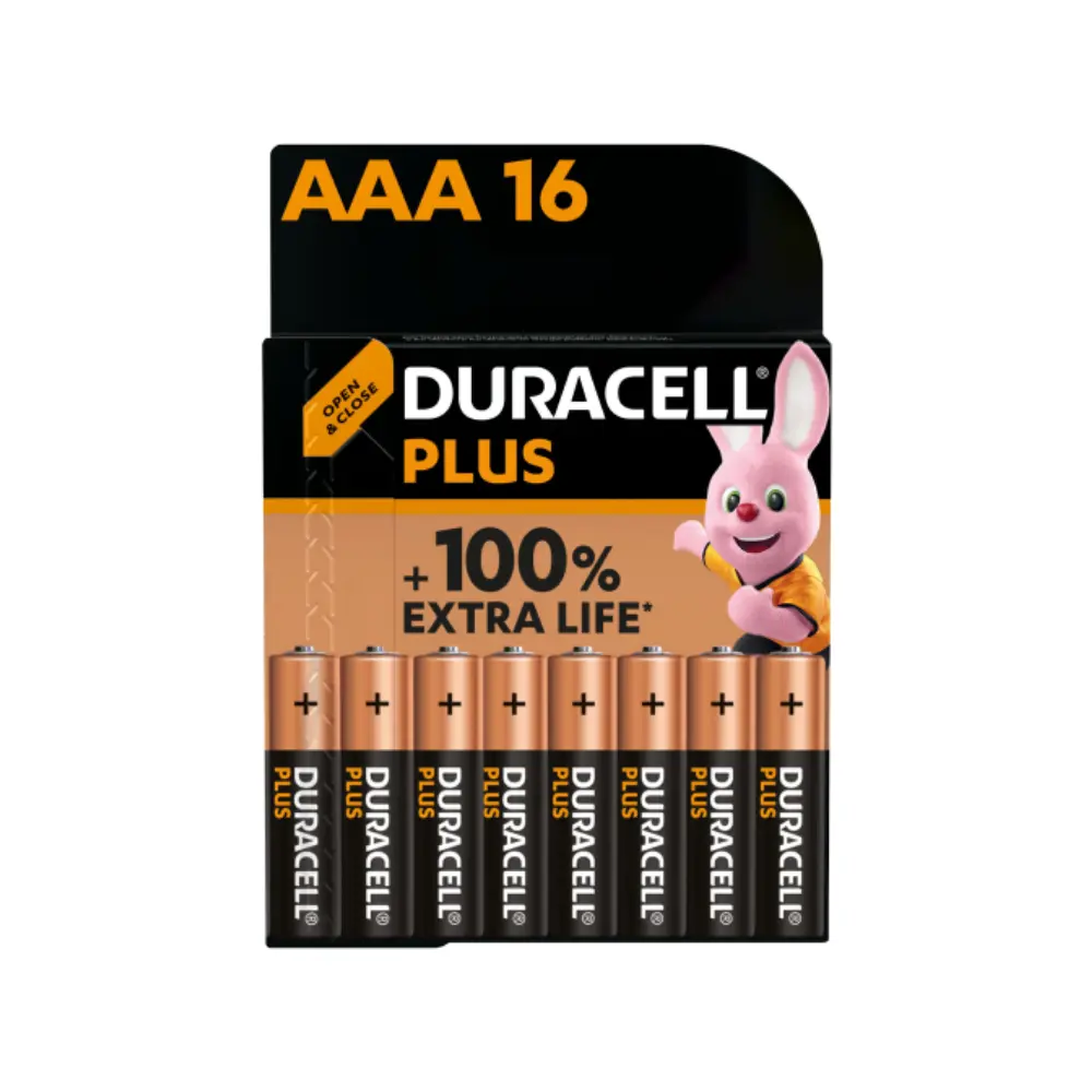 [5000394147126] Battery Plus AAA 16`s - Duracell