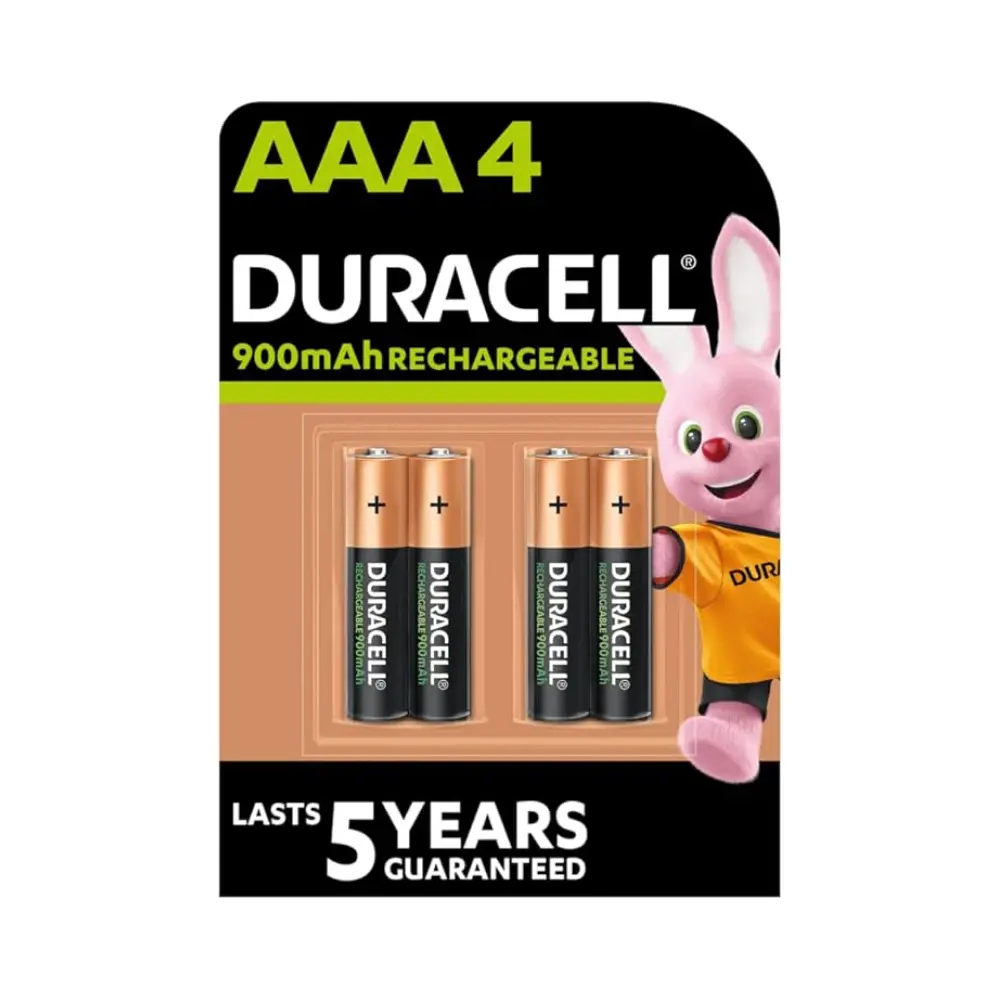 Battery Rechargable AAA 4`s 900mAh - Duracell 