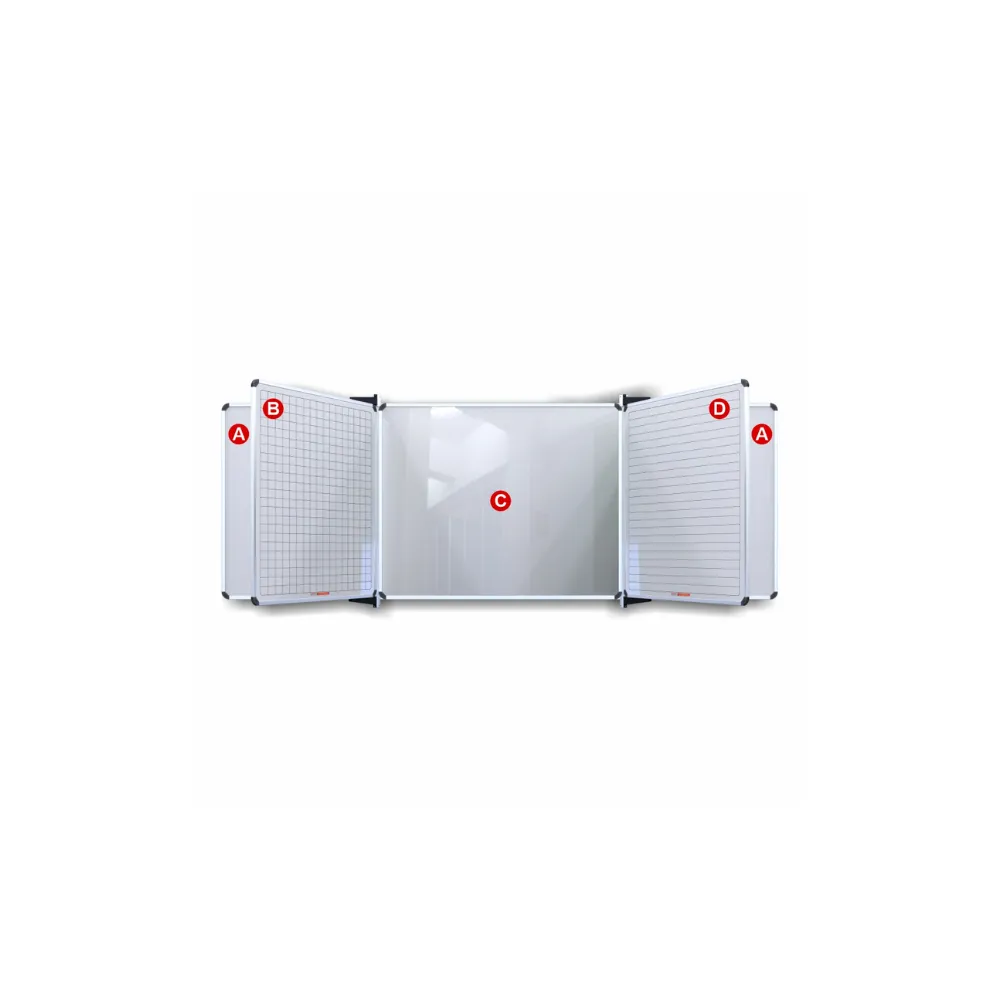 Educational Magnetic Whiteboard (1220x1210-Squares and Lines-Swing Leaf-Option B) - Parrot