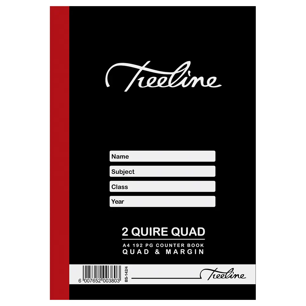 [16008454002626] Book A4 192p Q/M 2 Quire 5`s - Treeline 