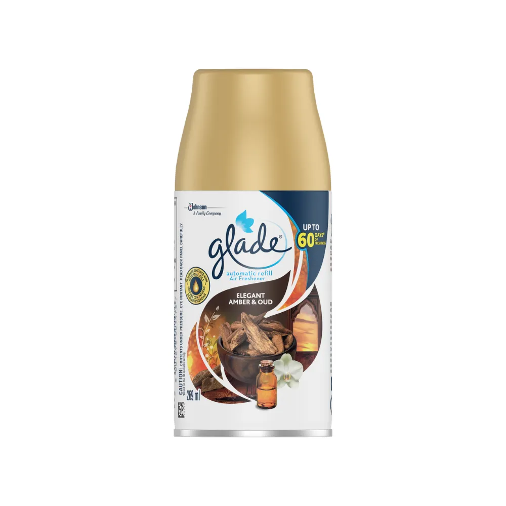 [6001298001476] Glade A/Fresh 269ml Auto Elegant Amber & Oud