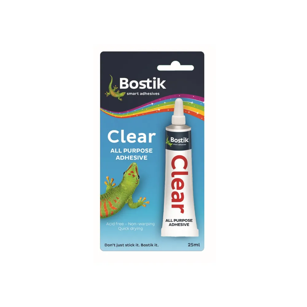 [6001364002611] Glue Clear 25ml Tube Boxed - Bostik