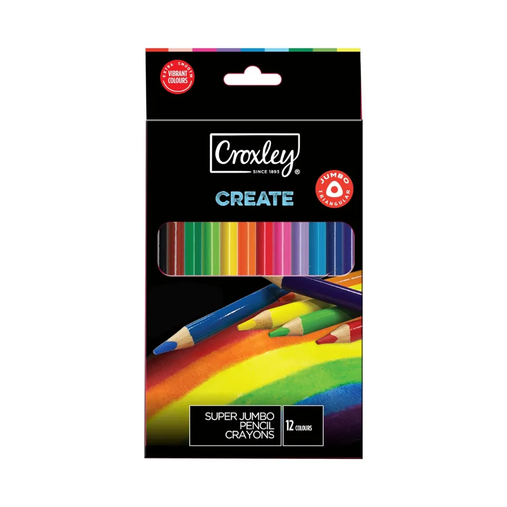 Pencil Colouring Jumbo Create 12`s - Croxley