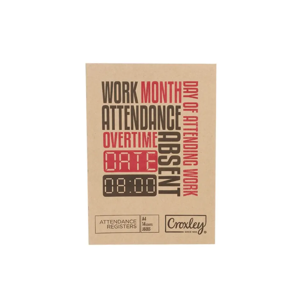 Book A4 Attendance Register JD283 - Croxley 