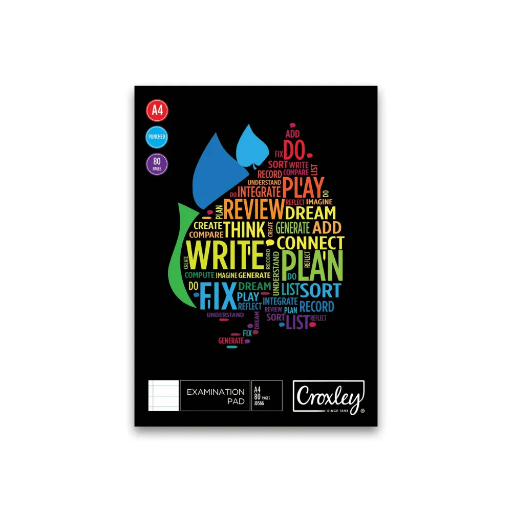Book A4 Exam Pad 80p JD566 - Croxley 