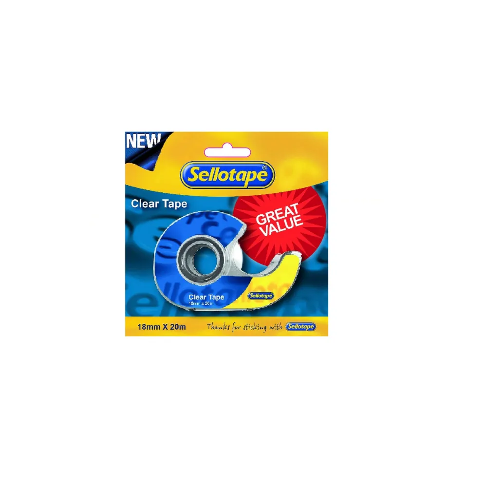 Sellotape Clear 18x20 Casette Carded