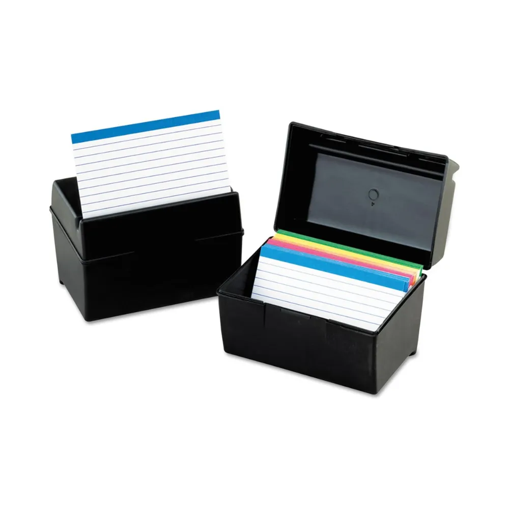 [6001830004255] Card File Box A5 Black - Nexx