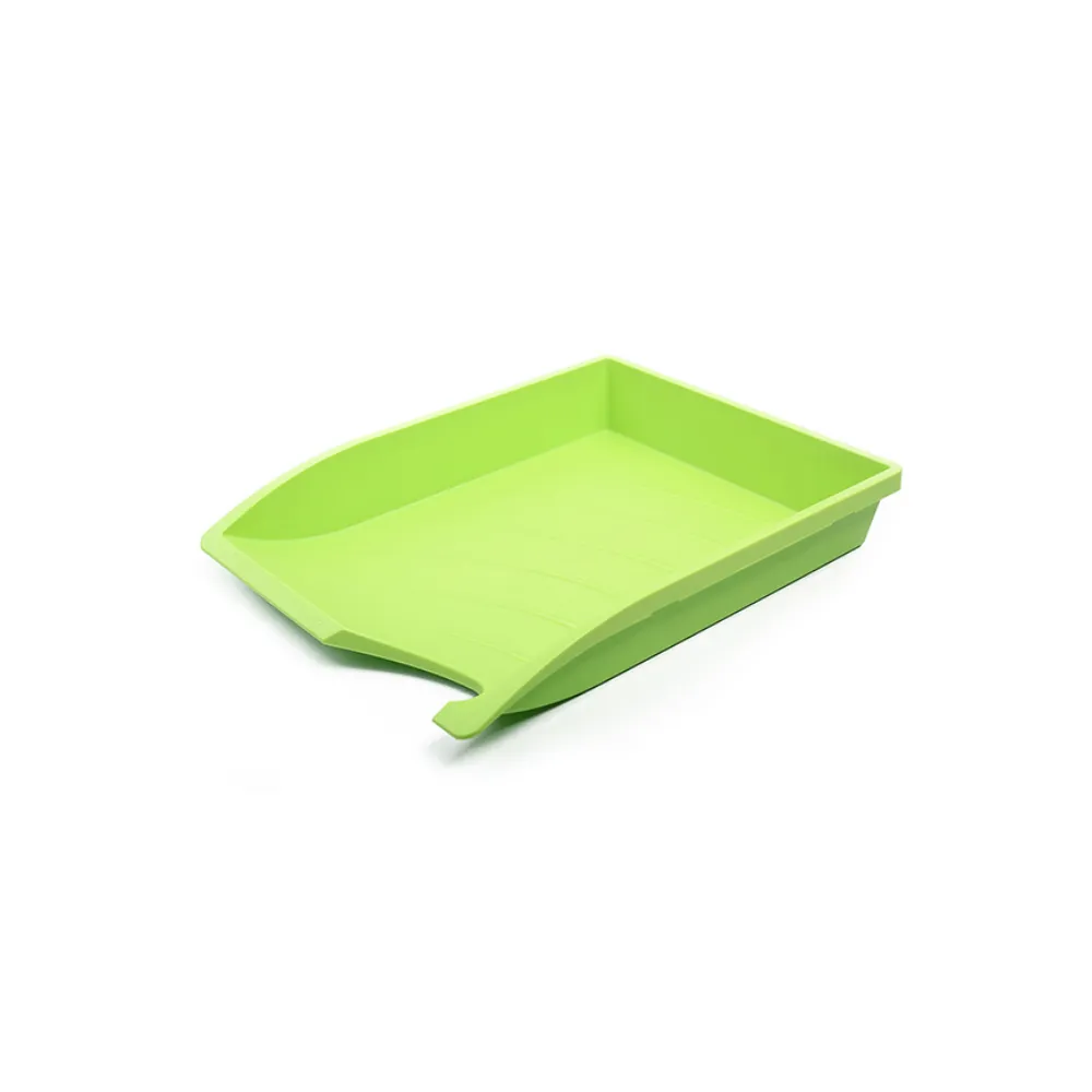 [6001830007829] Desk Letter Tray Lime Green Optima - Bantex