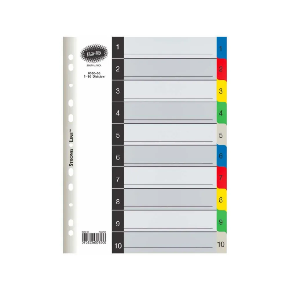 Index Division A4 1-10 PP - Bantex