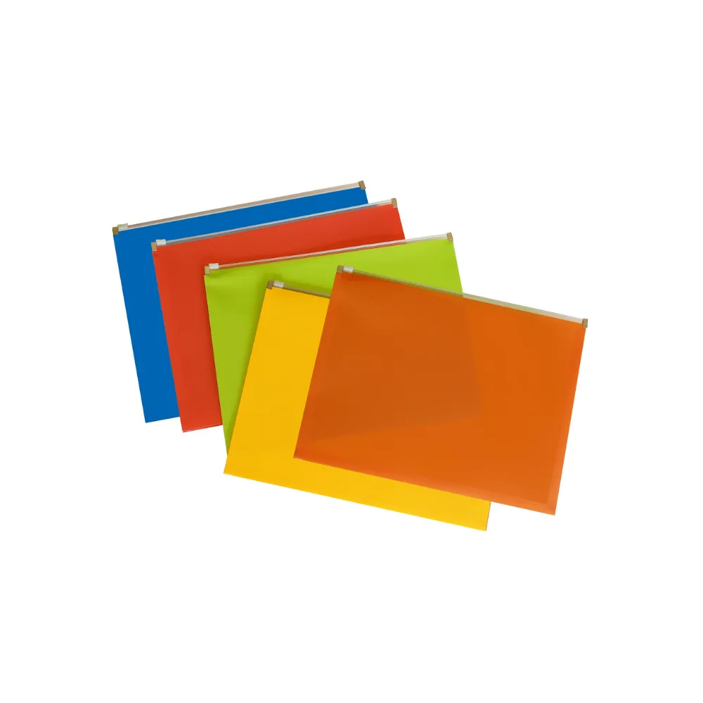 [6001830097462] Document Bag A4 with Zipper Assorted Bantex 