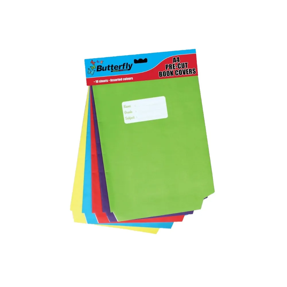 [6002242015914] Book Covers A4 Pre-cut 10`s - Butterfly