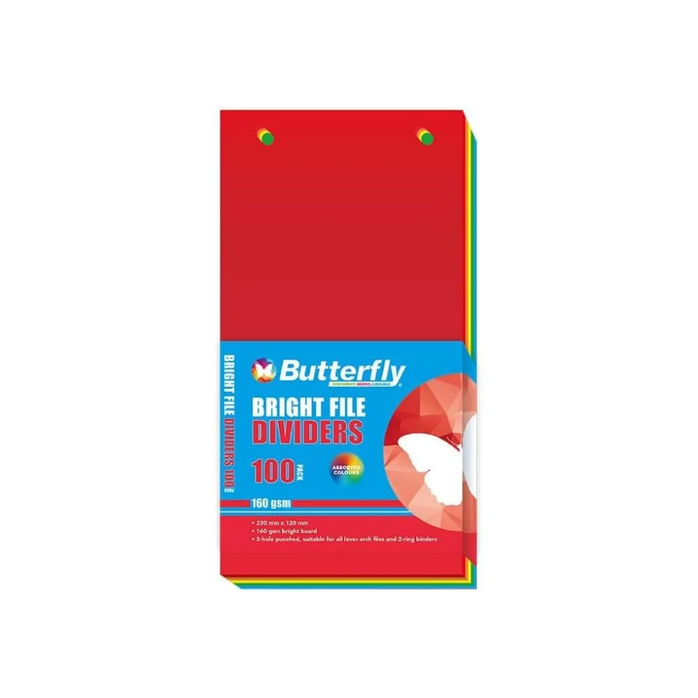 File Divider 160g Bright mixed 100 - Butterfly