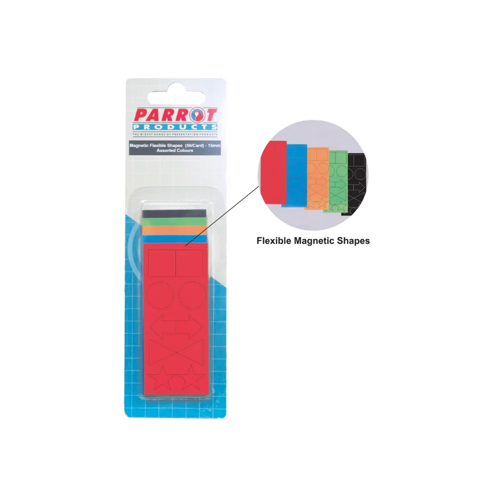 Magnetic Flexible Shapes 15mm Assorted - Parrot 