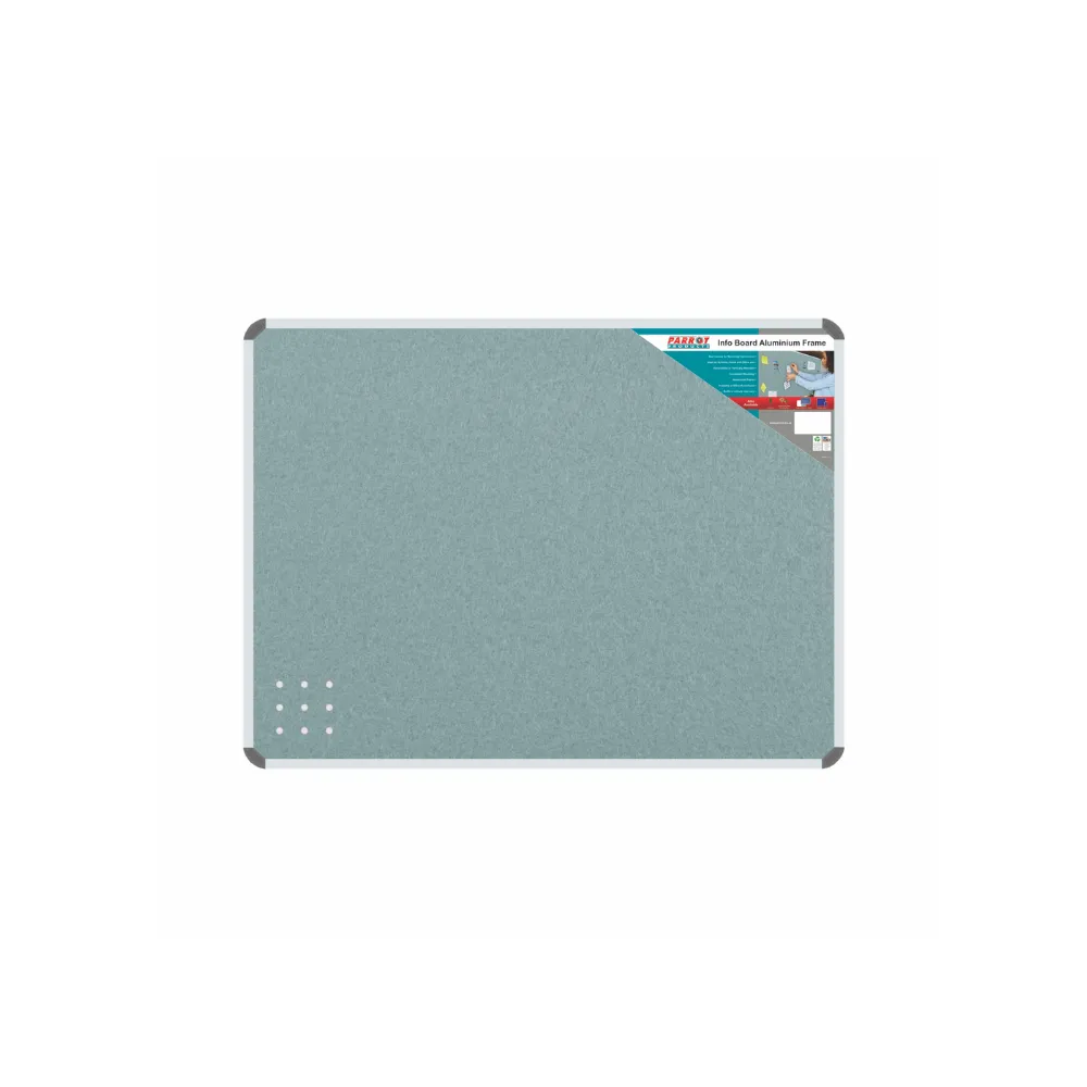Info Board Aluminium Frame 1200x900mm Grey - Parrot