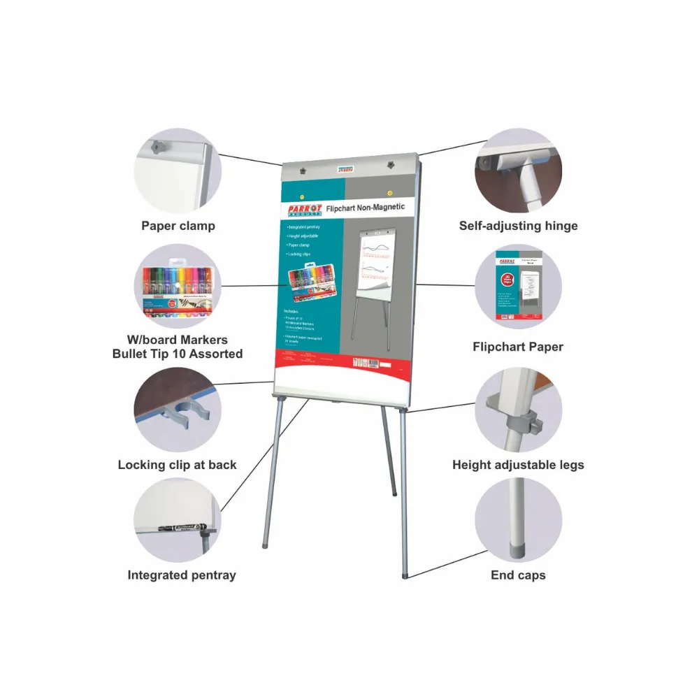 [6002305016995] Flip Chart Non Magnetic Retail Stand - Parrot