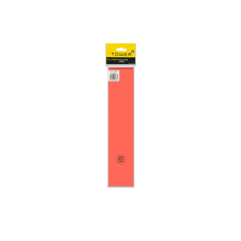 Label Lever Arch Red - Tower 