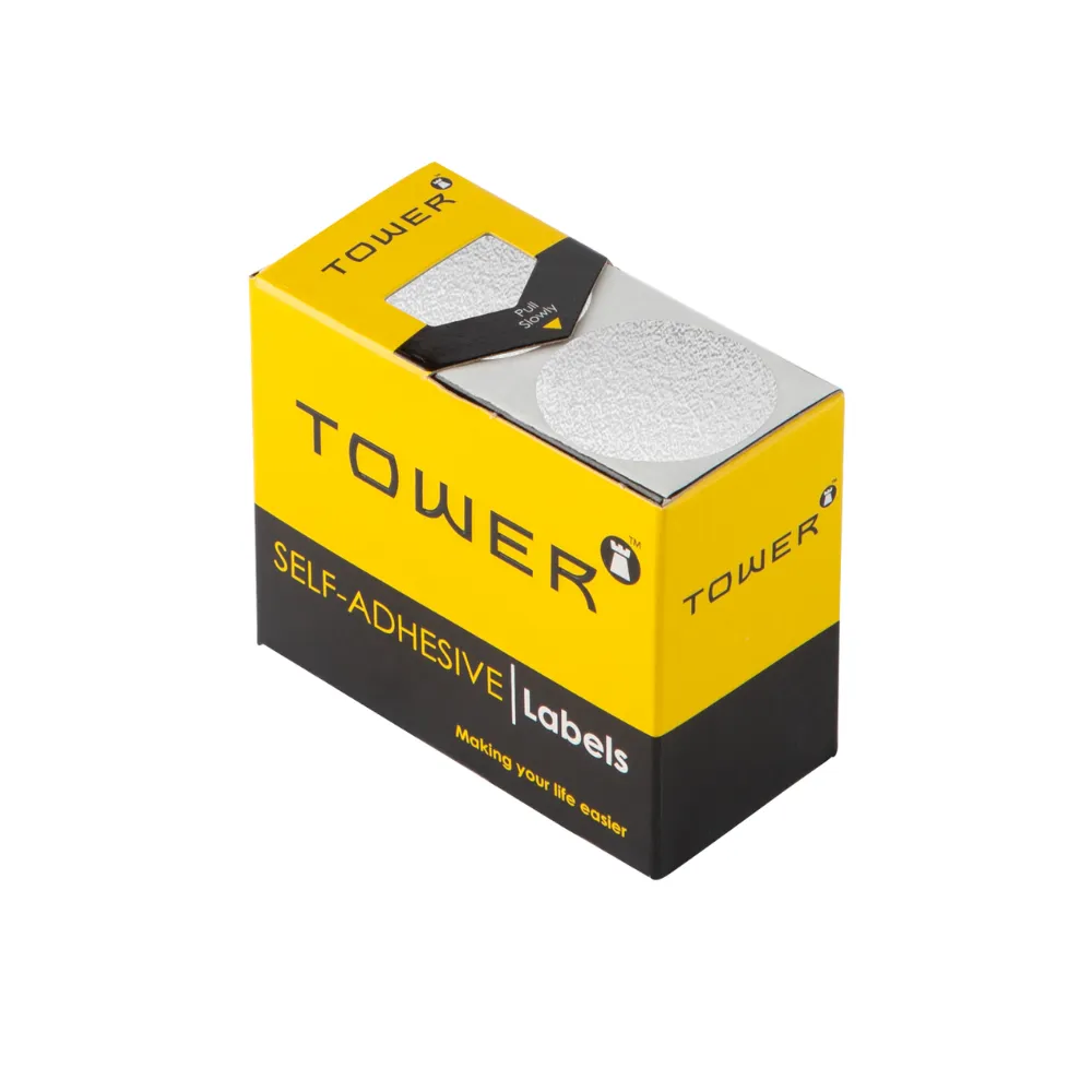 [6002866002079] Label 32 mm Dia White - Tower