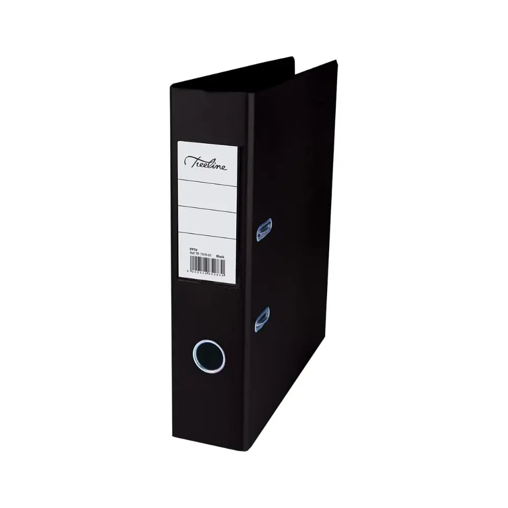 File Lever Arch Black PVC-70 - Treeline
