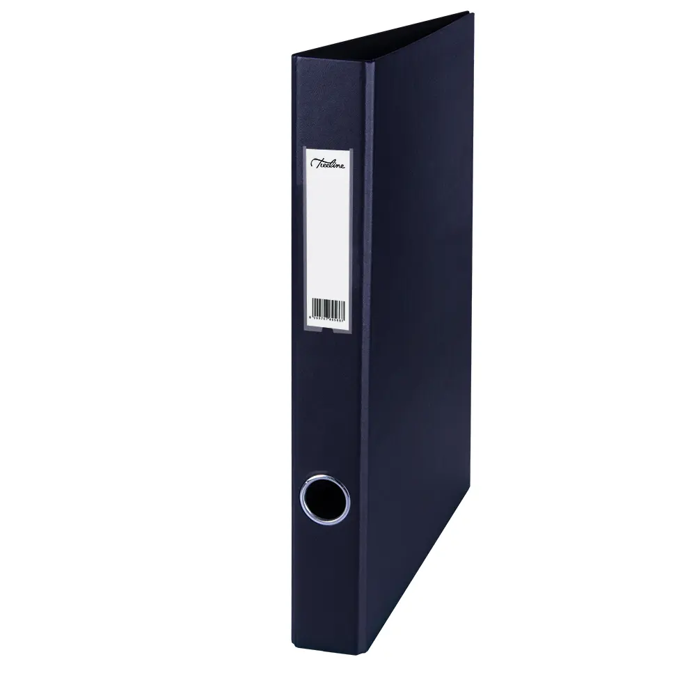 File Ringbinder 25mm PVC A4 Black -Treeline