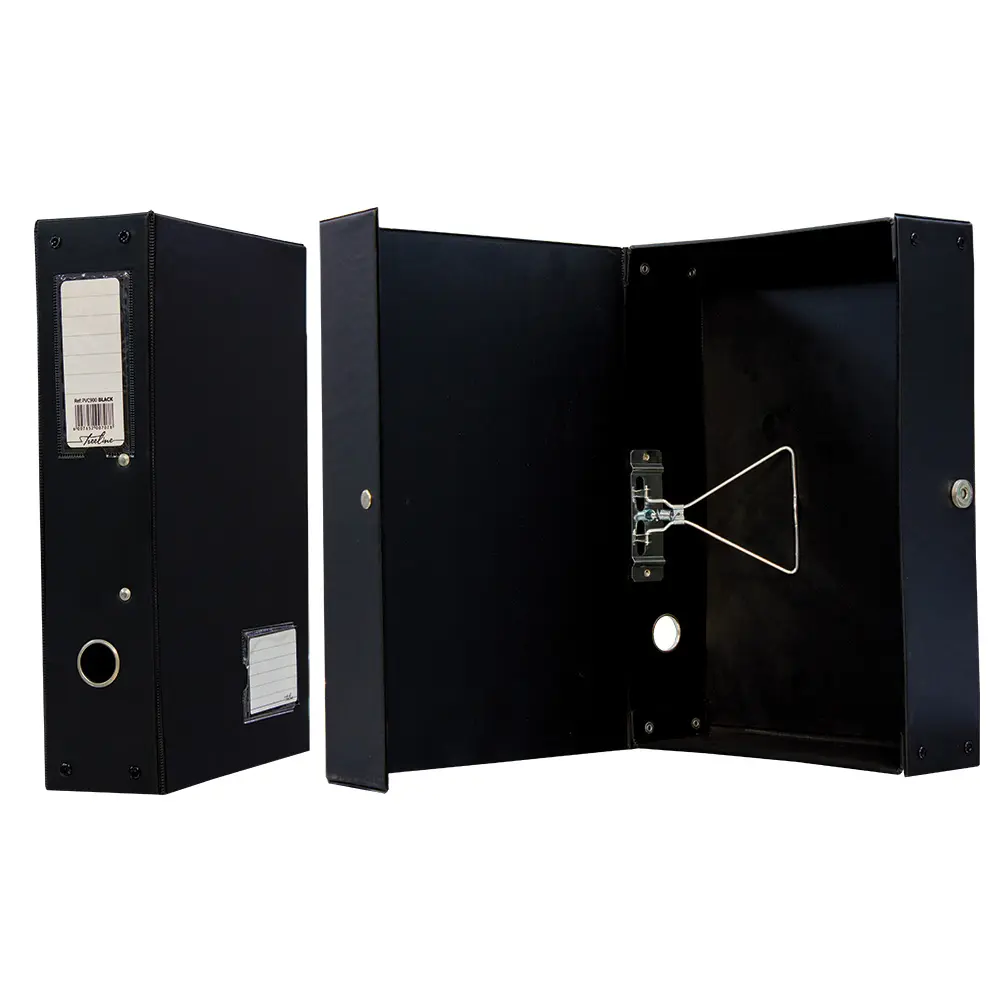 [6007652007078] File Box Black PVC Spring Clip - Treeline