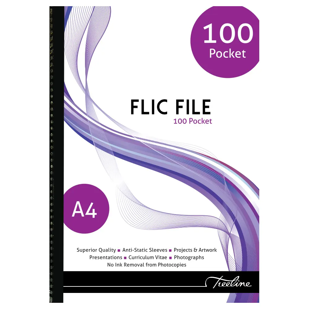 File Flic A4 100 Pocket - Treeline