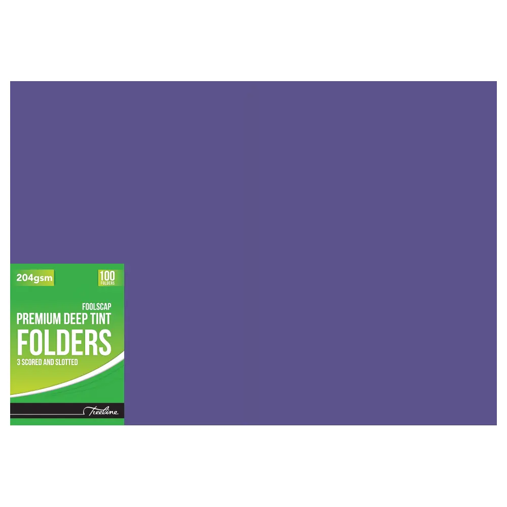 File Folder Premium Deep Tint 204gsm Purple - Treeline