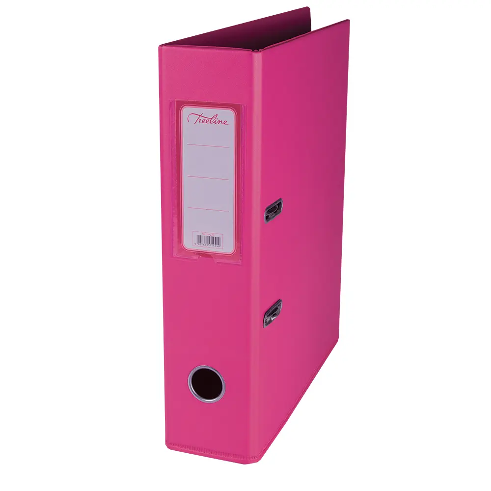 File Lever Arch Hot Pink PVC-70 - Treeline