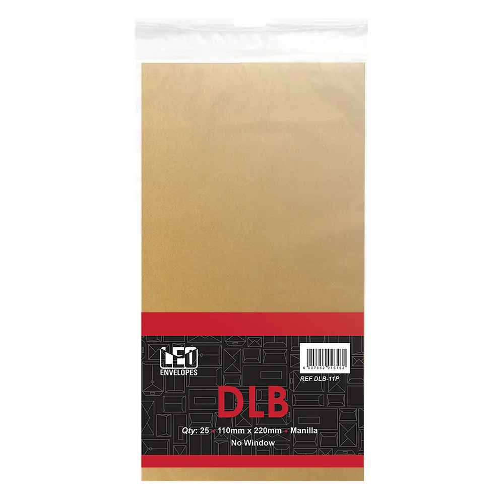 [6007652016162] Envelope DLB-11P 110mm x 220mm Manilla 25`s - Treeline